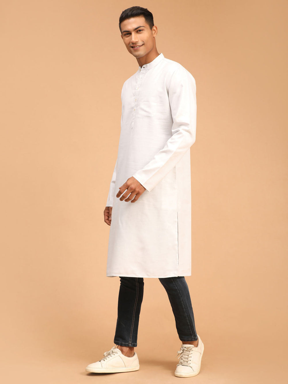 Men's Grey Organic Cotton Kurta