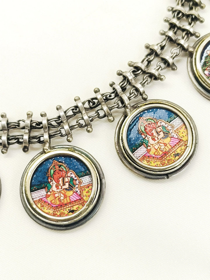 Divine Multi Colour Oxidized Neckpiece