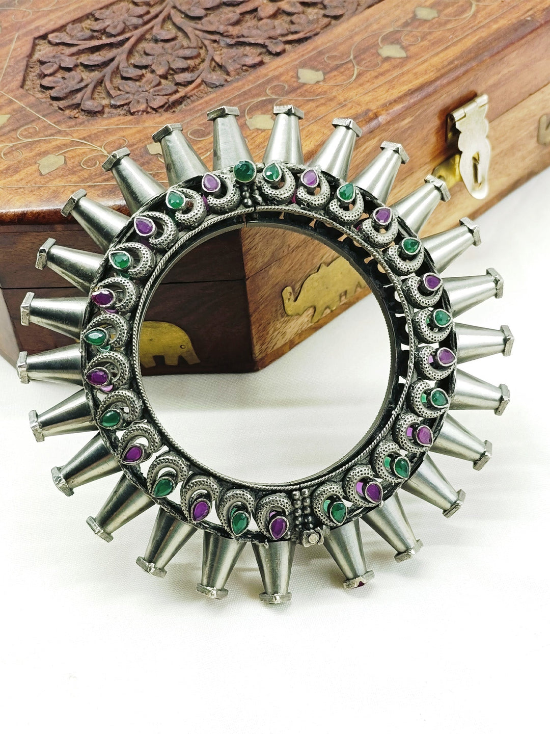 Hridya R&G Oxidized Kada