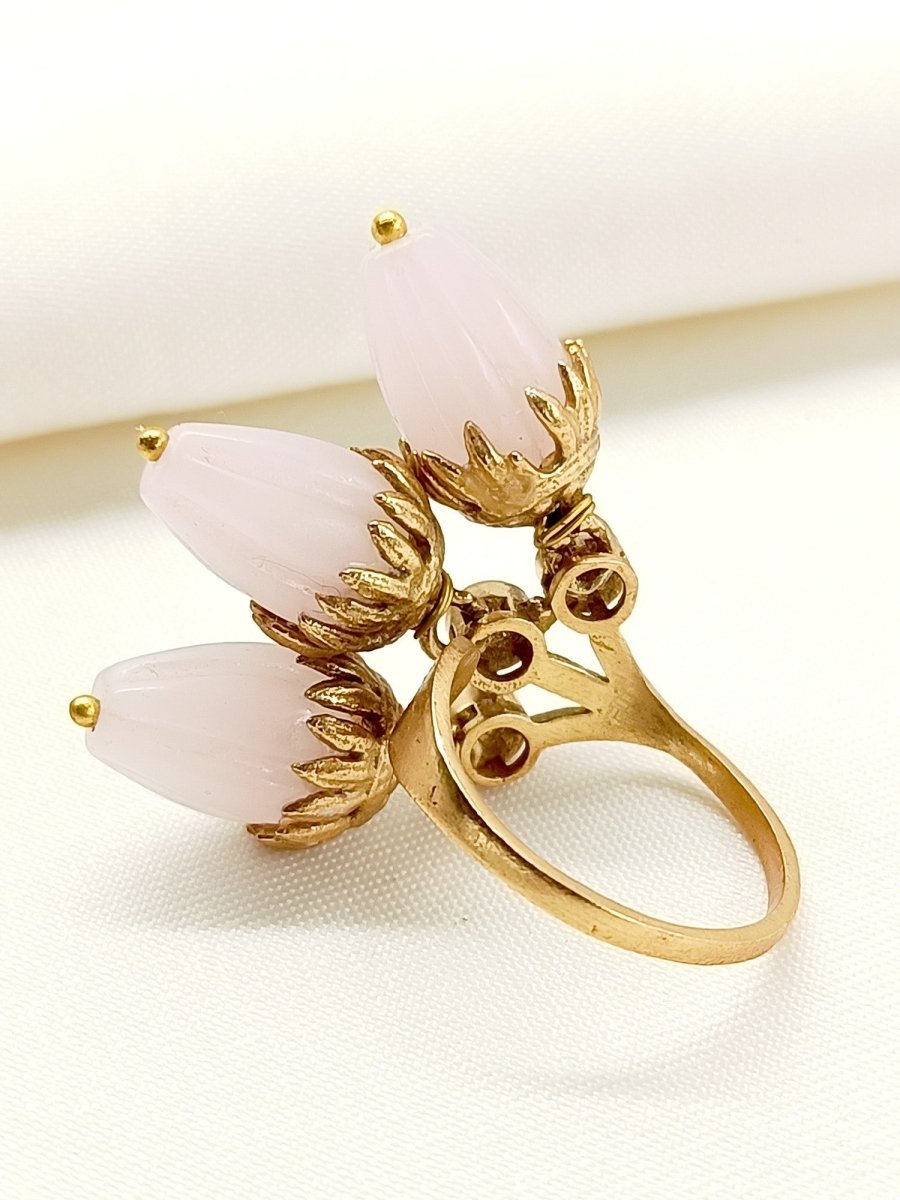 Aadithi Pink Boutique Finger Ring - House of Sarvati LLC