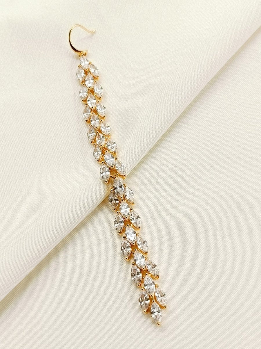 Aakriti White American Diamond Teeka - House of Sarvati LLC