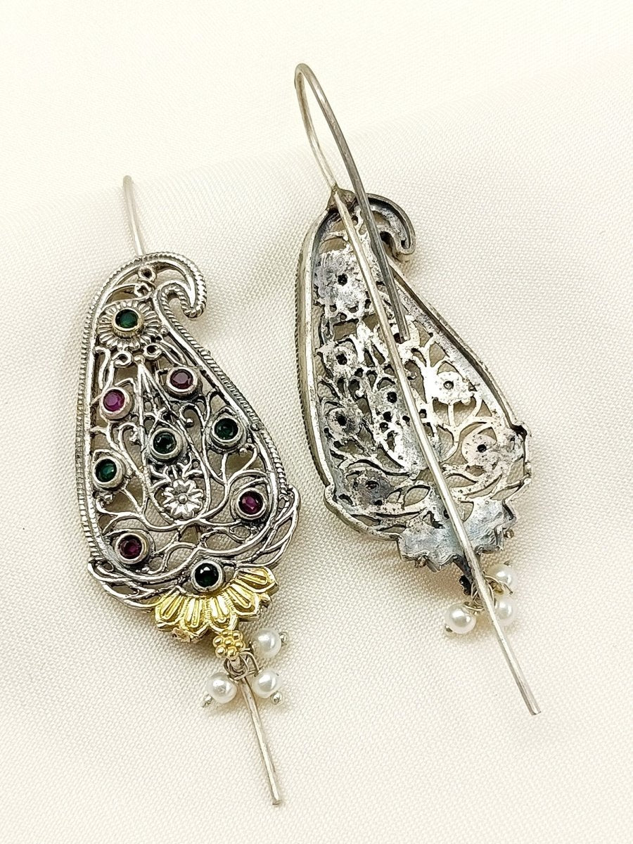 Aarzu R&G Oxidized Earcuff - House of Sarvati LLC