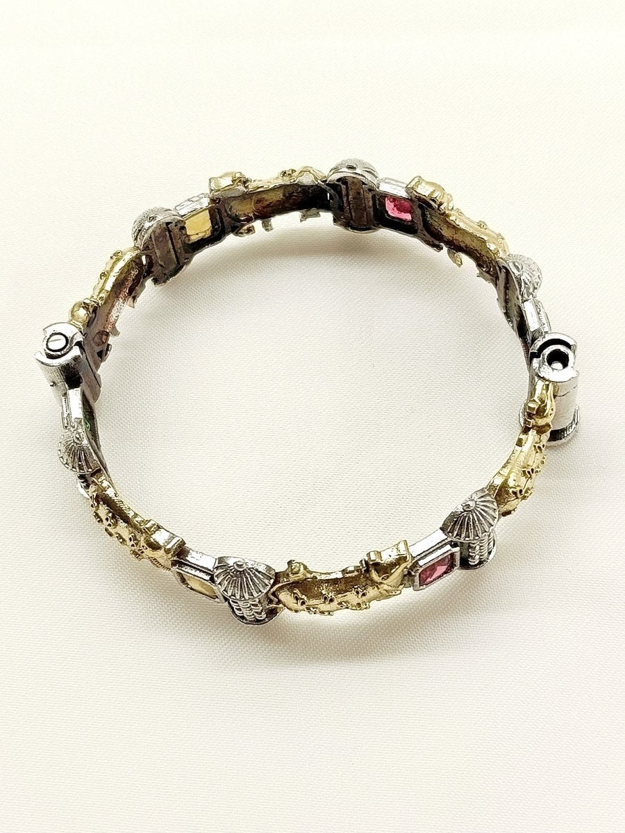 Aayesha Multi Colour Cow Oxidized Kada - House of Sarvati LLC