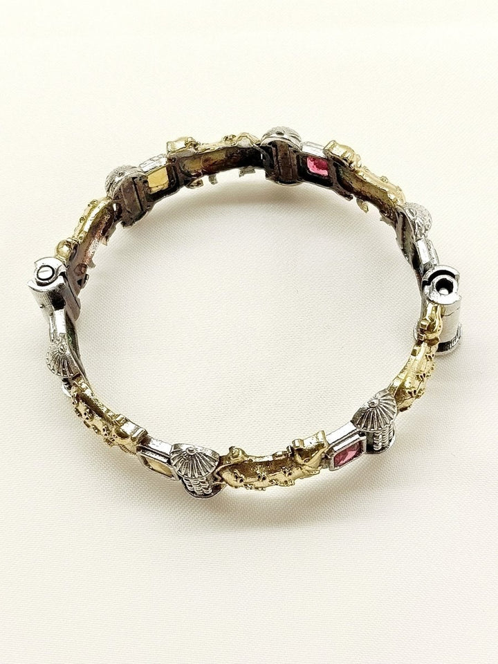 Aayesha Multi Colour Cow Oxidized Kada - House of Sarvati LLC