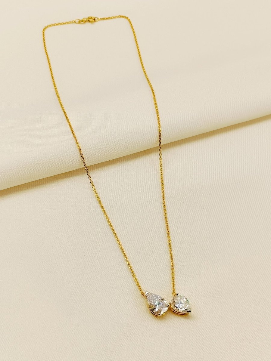 Ada 92.5 Silver Swarovski Stone Pendal - House of Sarvati LLC