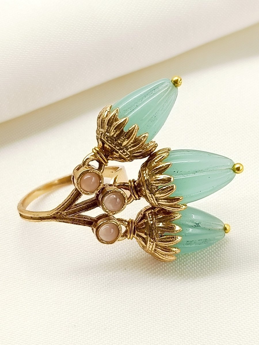 Adeeva Mint Green Boutique Finger Ring - House of Sarvati LLC