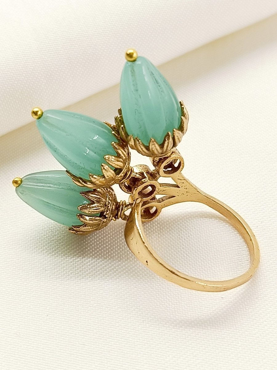 Adeeva Mint Green Boutique Finger Ring - House of Sarvati LLC