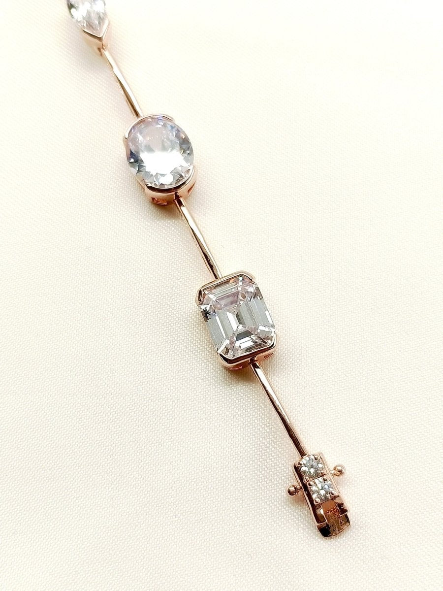 Aishwarya White American Diamond Bracelet - House of Sarvati LLC