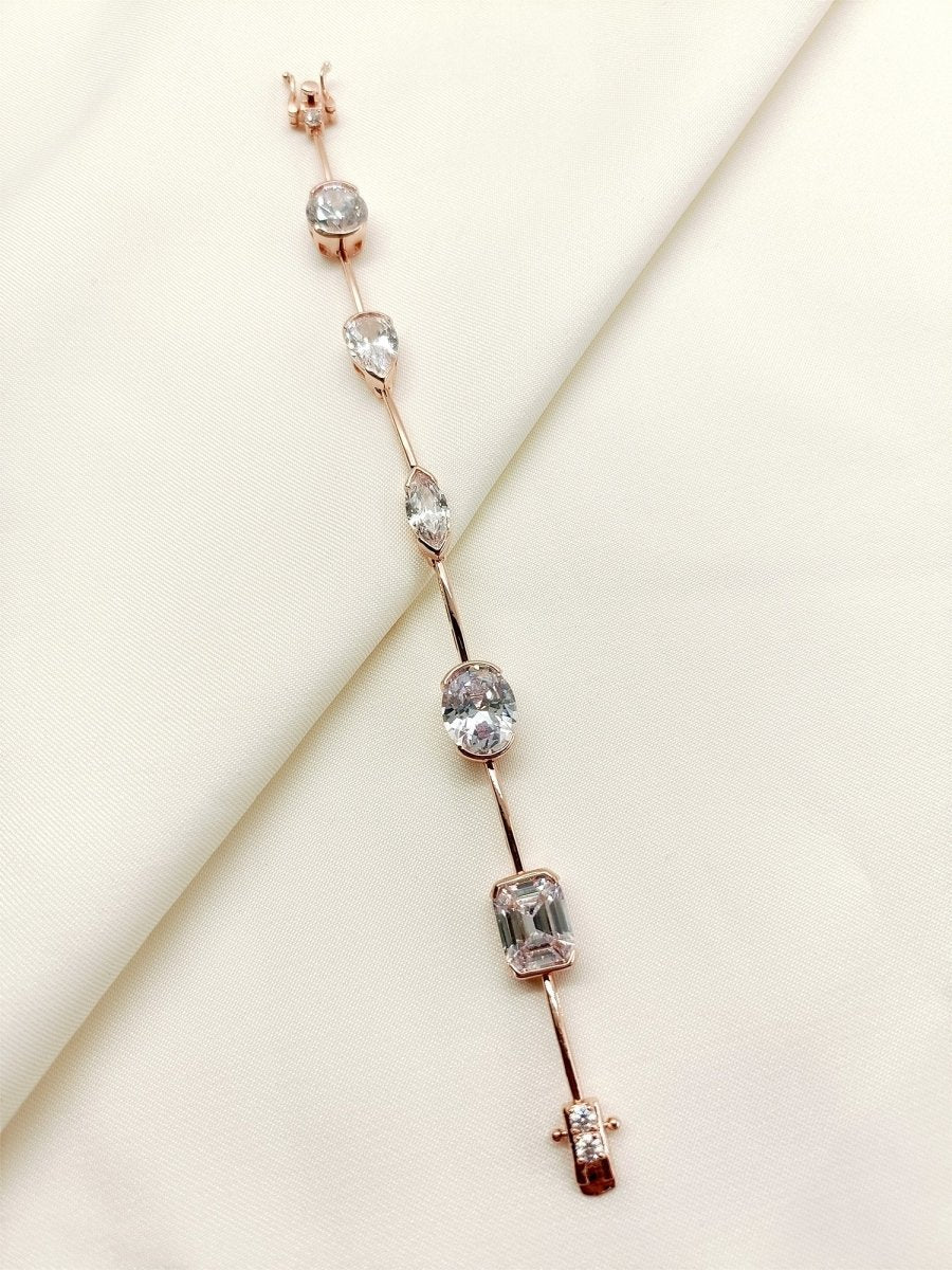 Aishwarya White American Diamond Bracelet - House of Sarvati LLC