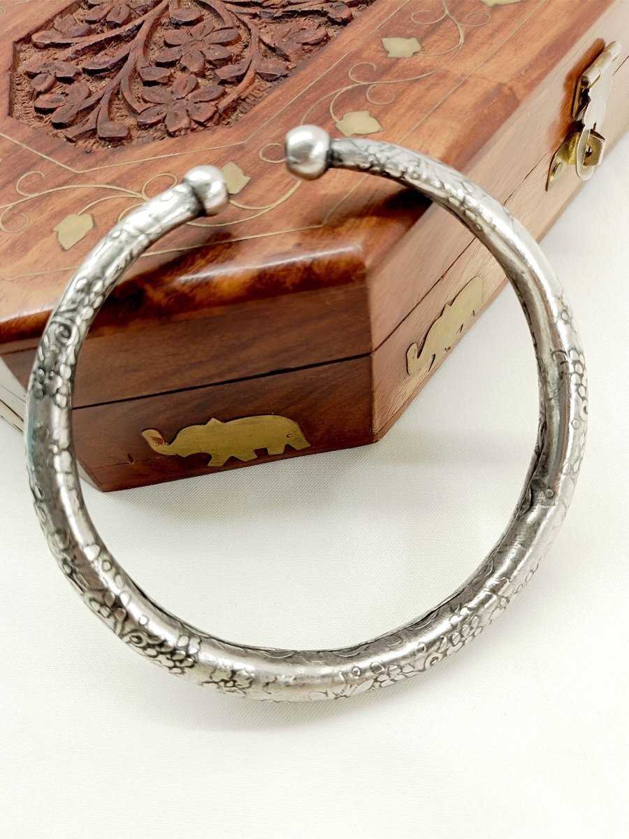 Akira Oxidized Silver Anklet [Price Is For Single Piece] - House of Sarvati LLC