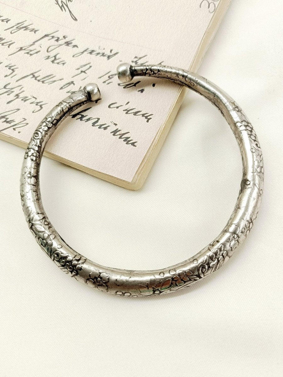 Akira Oxidized Silver Anklet [Price Is For Single Piece] - House of Sarvati LLC