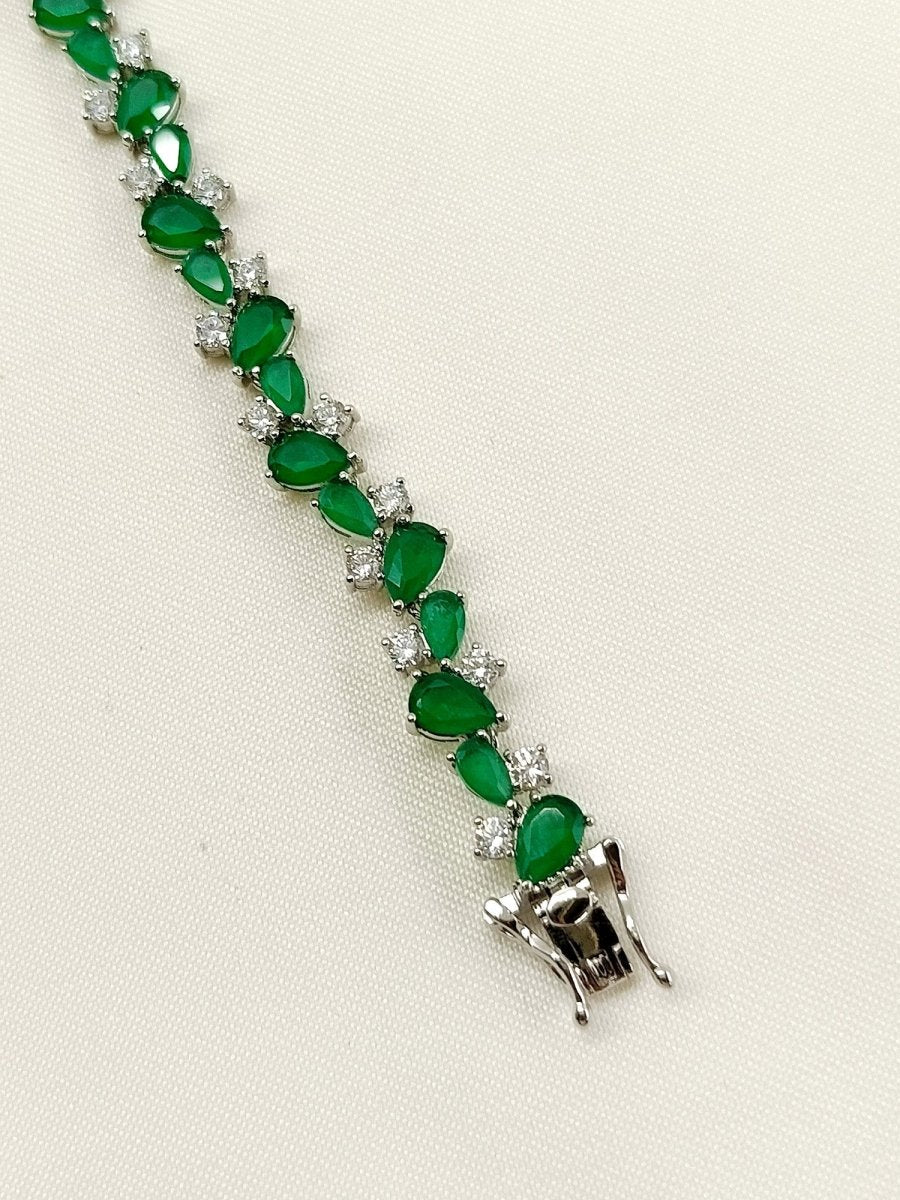 Allegra Green American Diamond Bracelet - House of Sarvati LLC