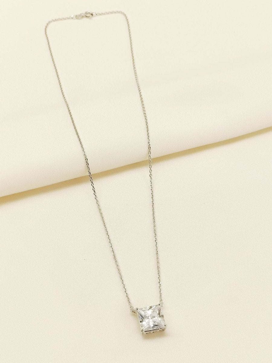 Amkika 92.5 Silver Swarovski Stone Pendal - House of Sarvati LLC