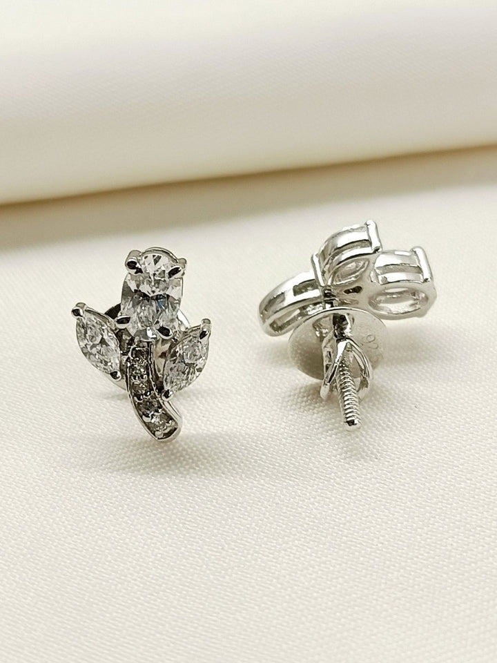 Anasat 92.5 Silver Swarovski Stone Tops - House of Sarvati LLC
