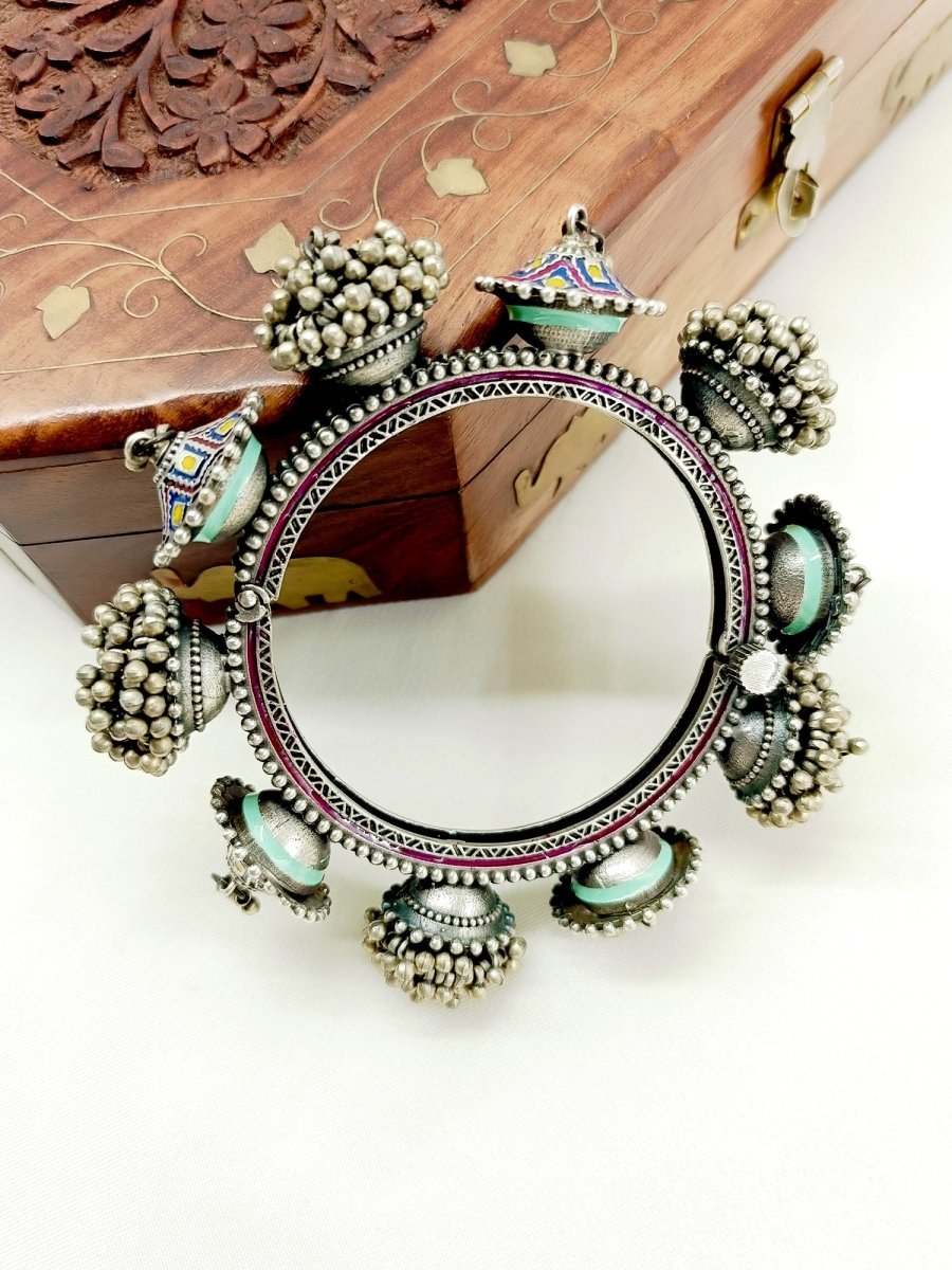 Aniruddha Multi Colour Oxidized Bangle - House of Sarvati LLC
