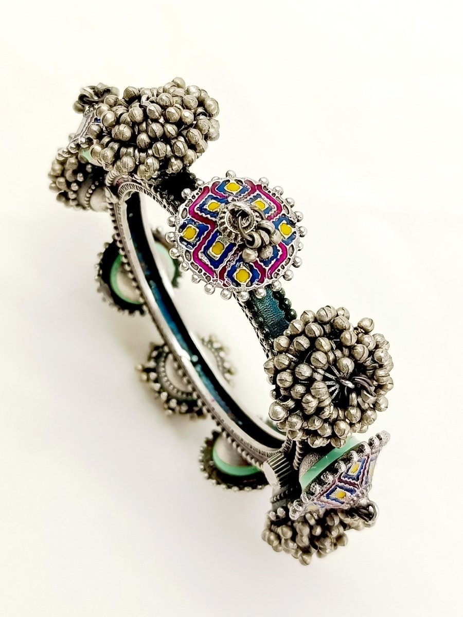 Aniruddha Multi Colour Oxidized Bangle - House of Sarvati LLC