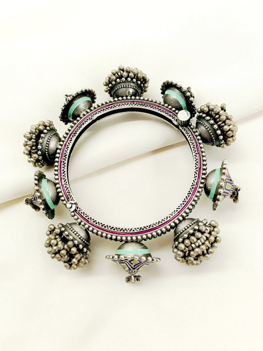 Aniruddha Multi Colour Oxidized Bangle - House of Sarvati LLC