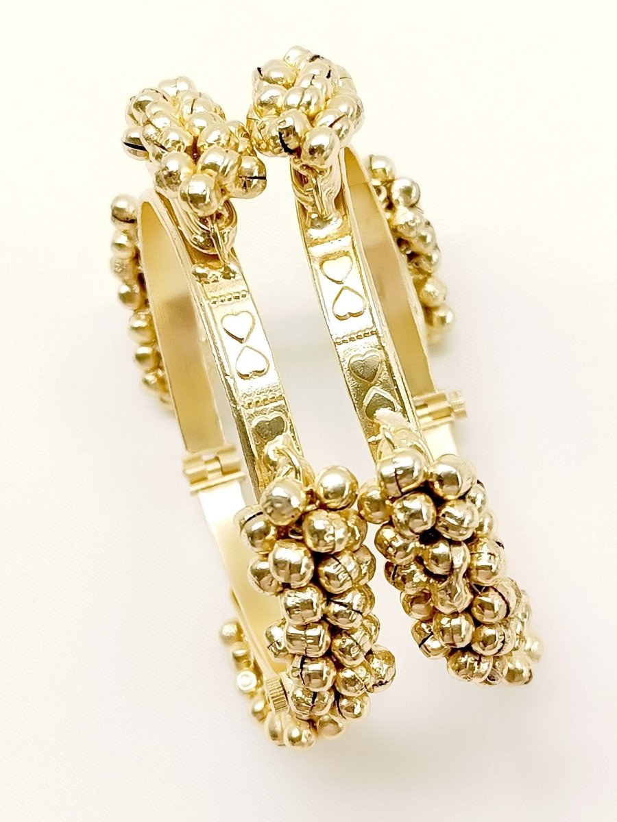 Anna Golden Oxidized Bangles - House of Sarvati LLC