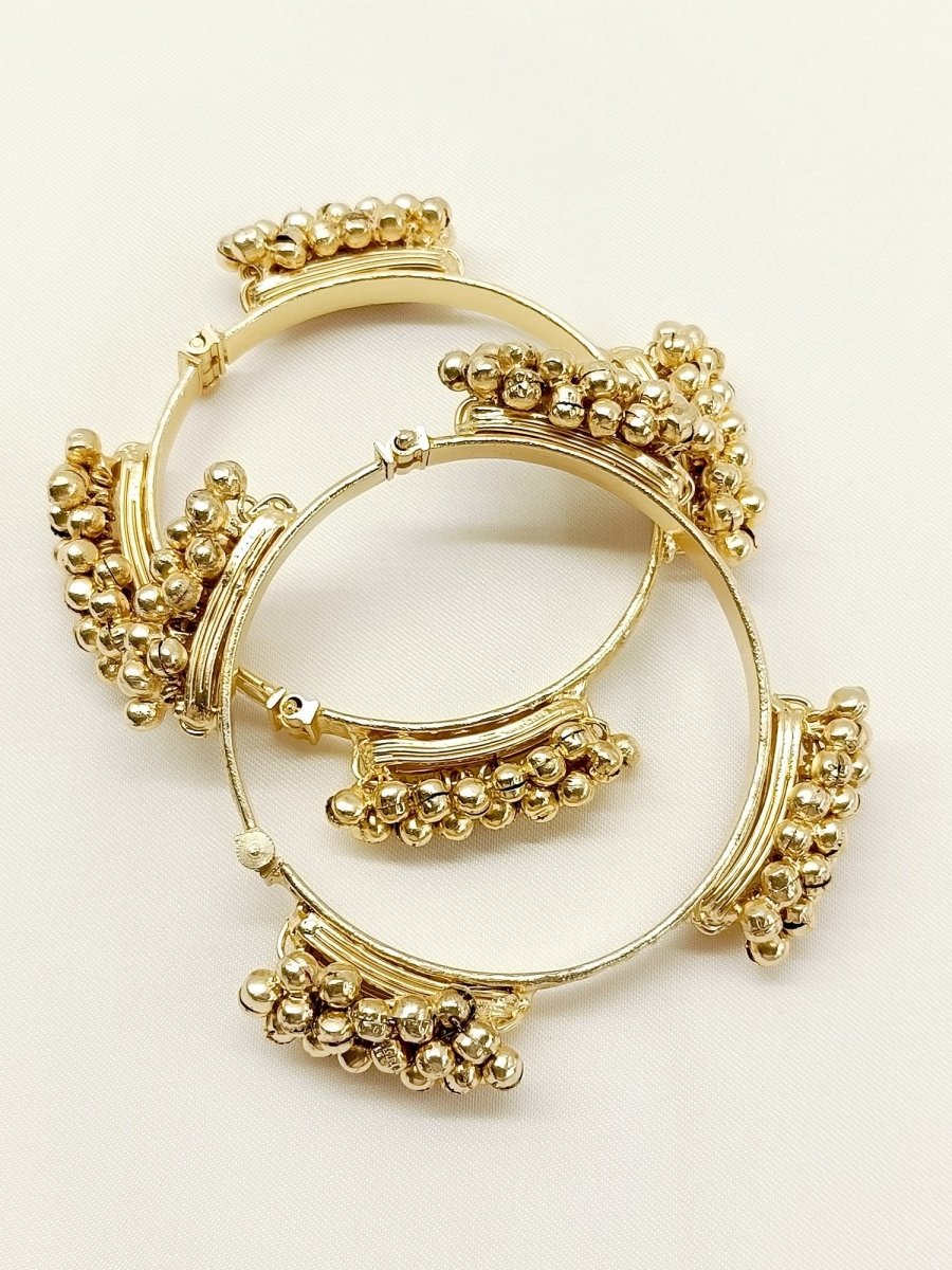 Anna Oxidized Golden Bangle - House of Sarvati LLC