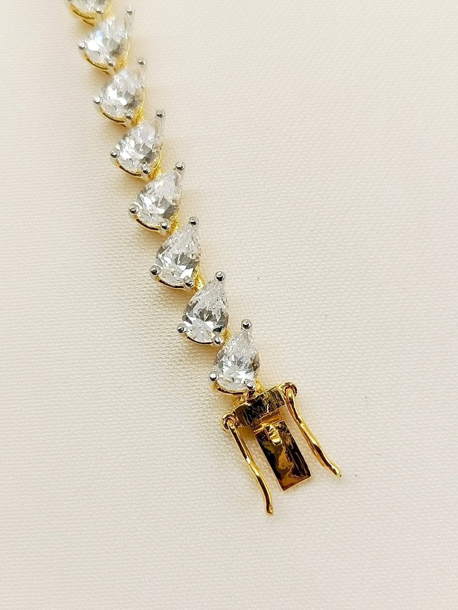 Anuprabha 92.5 Silver Swarovski Stone Bracelet - House of Sarvati LLC