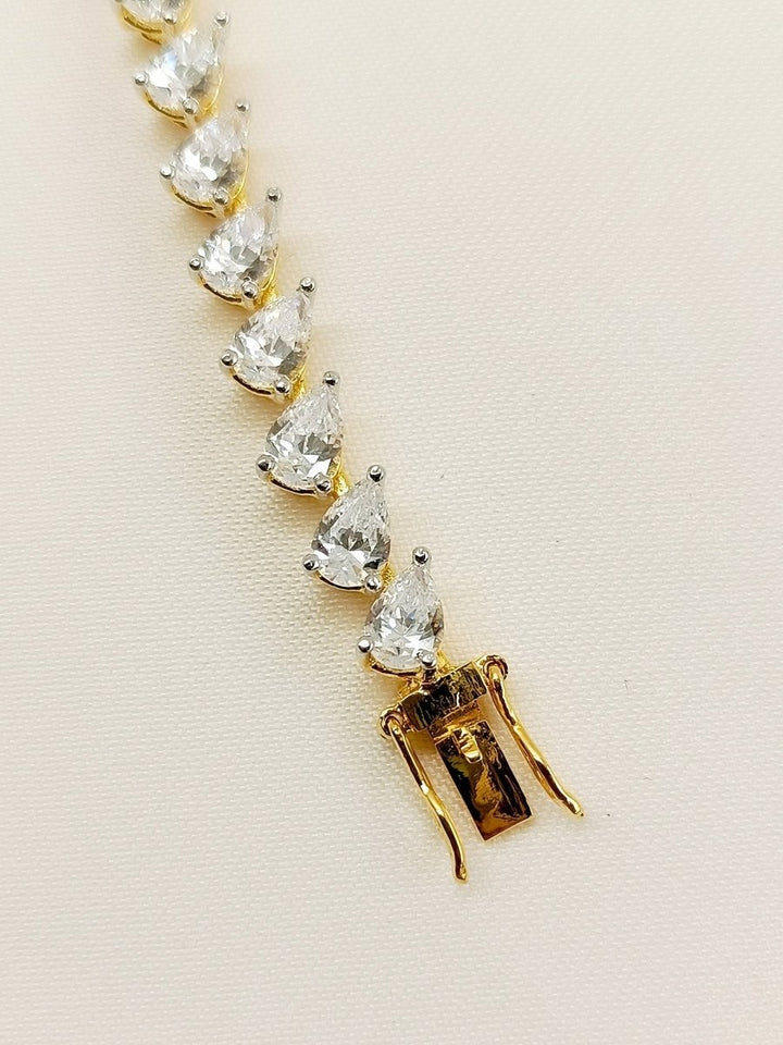 Anuprabha 92.5 Silver Swarovski Stone Bracelet - House of Sarvati LLC