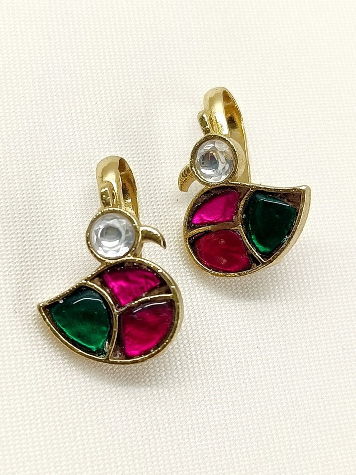 Arnavi R&G Gold Plated Kundan Ear Cuff [ Price is for Pair ] - House of Sarvati LLC