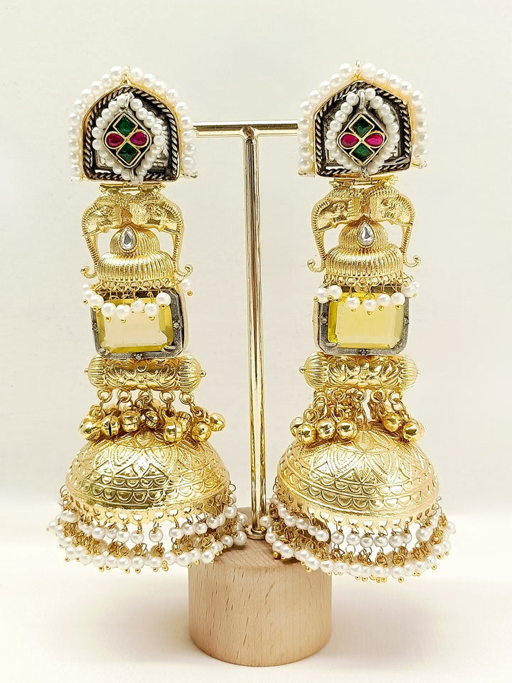 Sadhna Yellow Boutique Jhumki