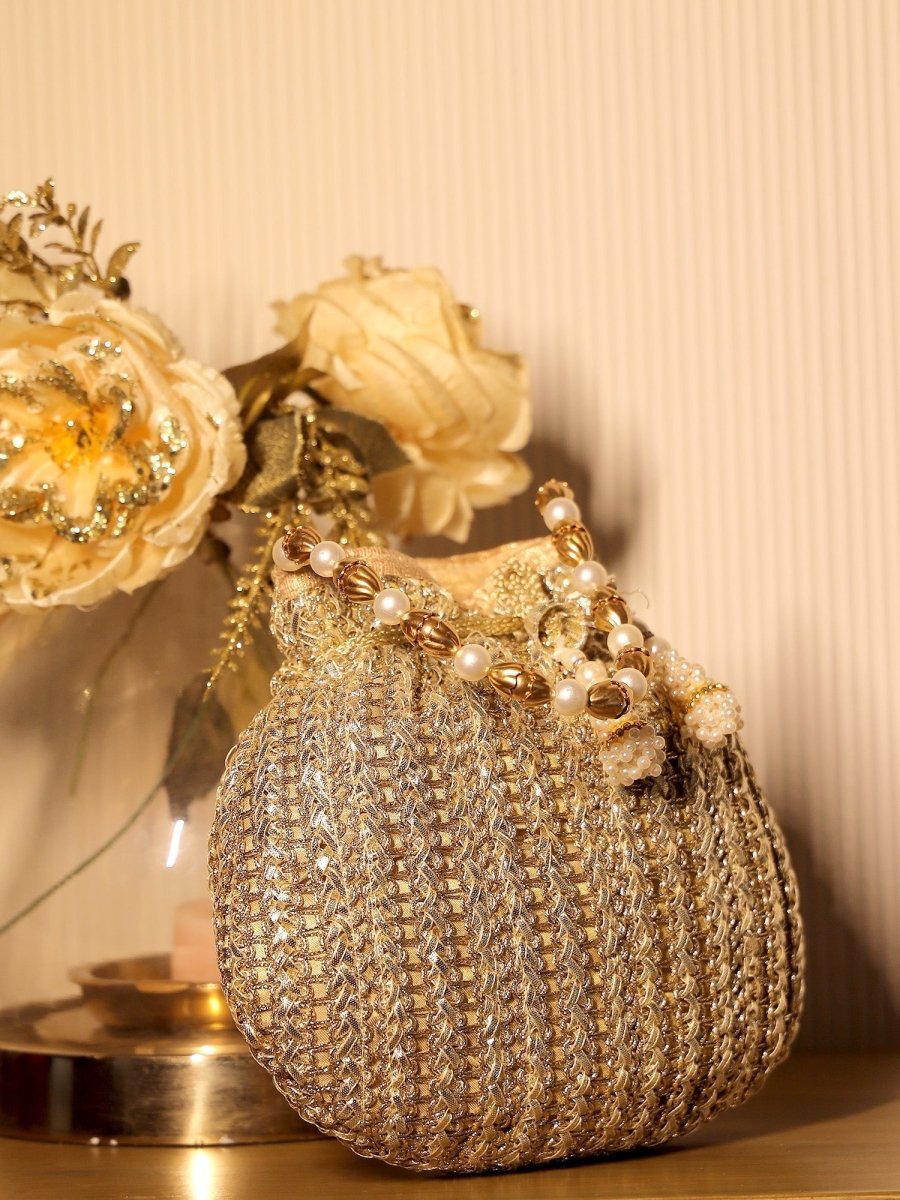 Avinashi Golden Potli Bag - House of Sarvati LLC