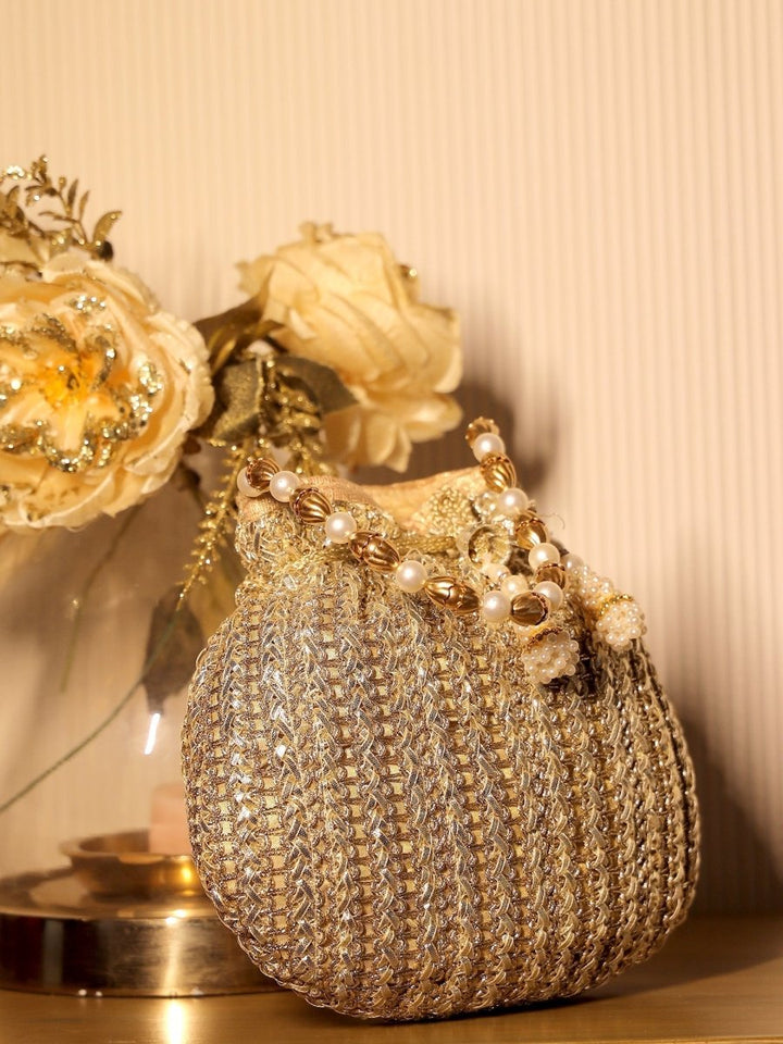 Avinashi Golden Potli Bag - House of Sarvati LLC