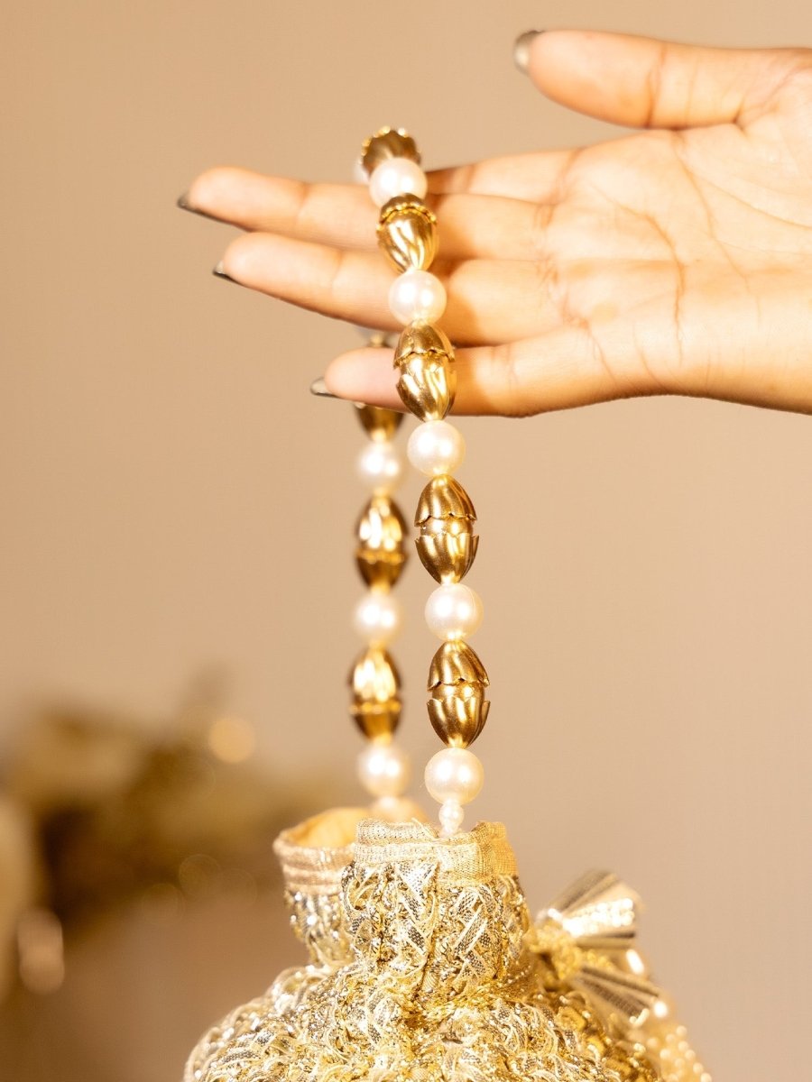Avinashi Golden Potli Bag - House of Sarvati LLC