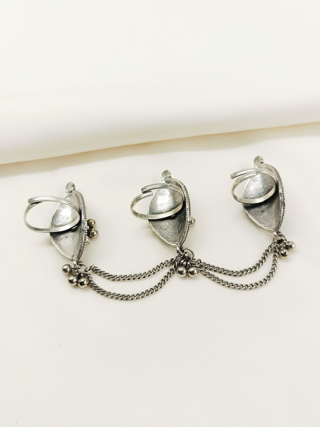 Dharini Plain Oxidized Finger Ring