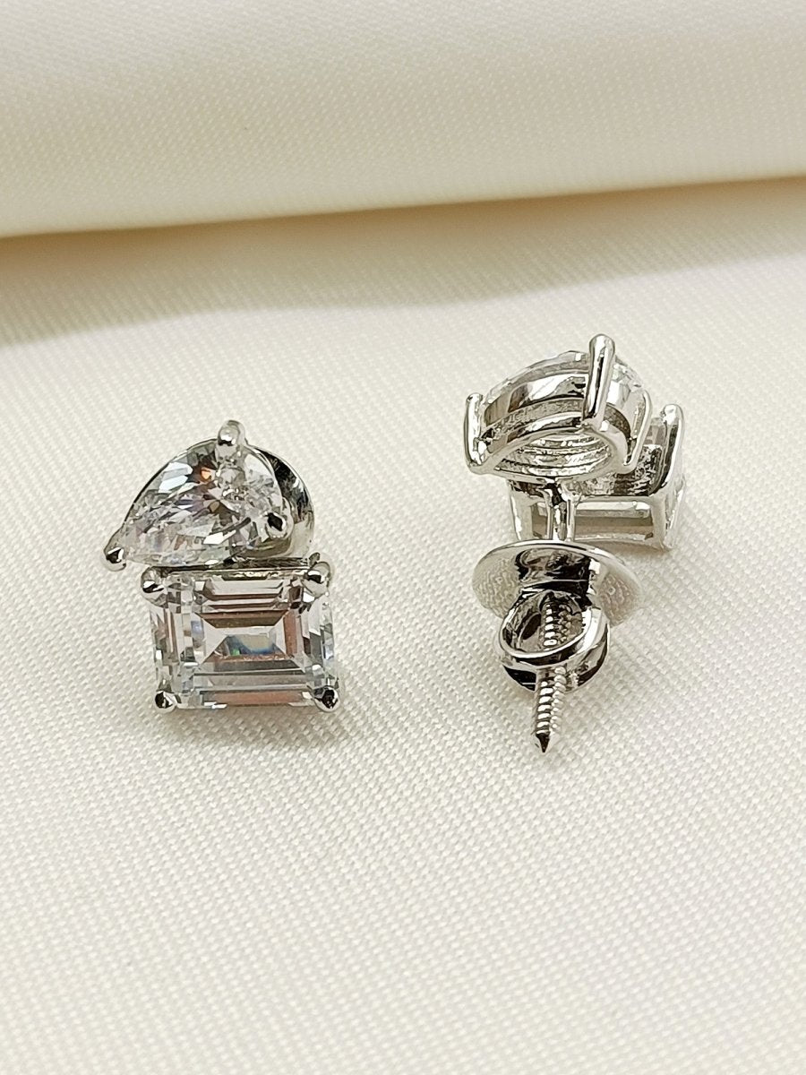 Bani 92.5 Silver Swarovski Stone Tops - House of Sarvati LLC
