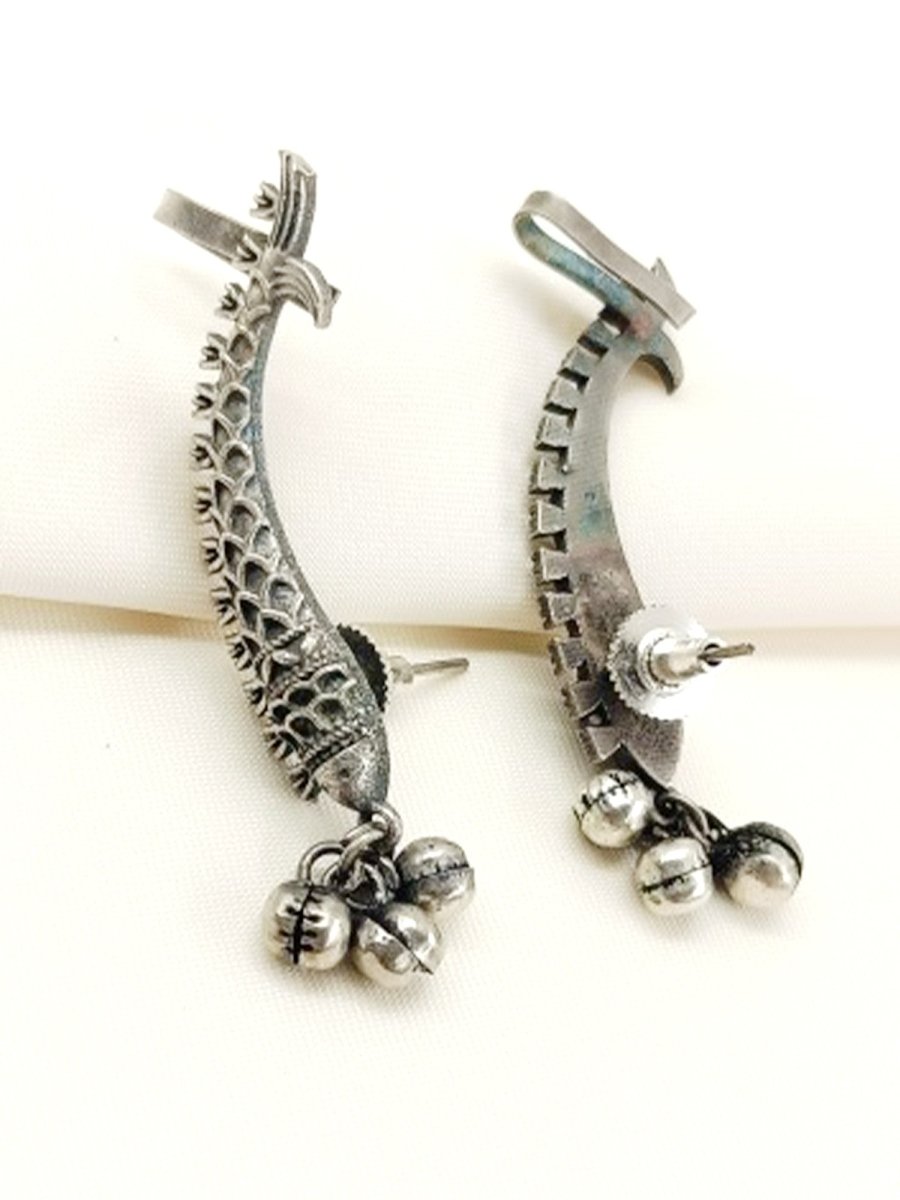 Bhakti Plain Oxidized Earcuffs - House of Sarvati LLC