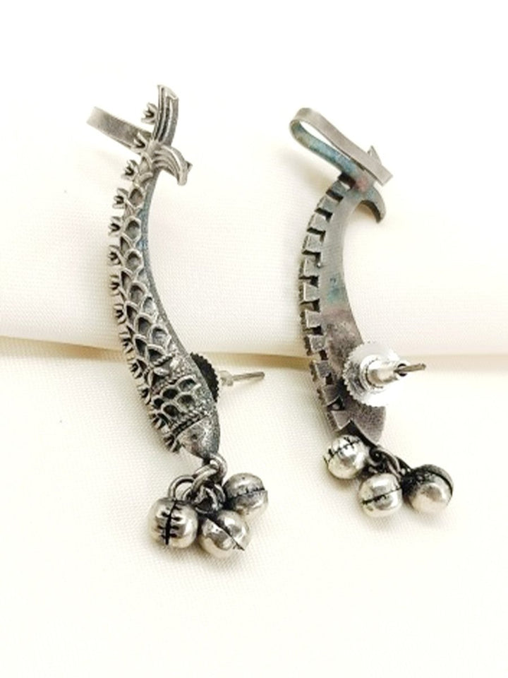 Bhakti Plain Oxidized Earcuffs - House of Sarvati LLC