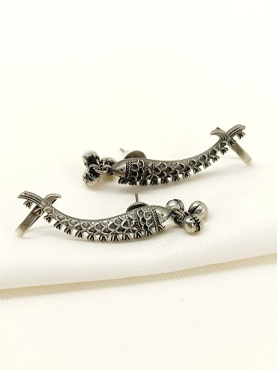 Bhakti Plain Oxidized Earcuffs - House of Sarvati LLC
