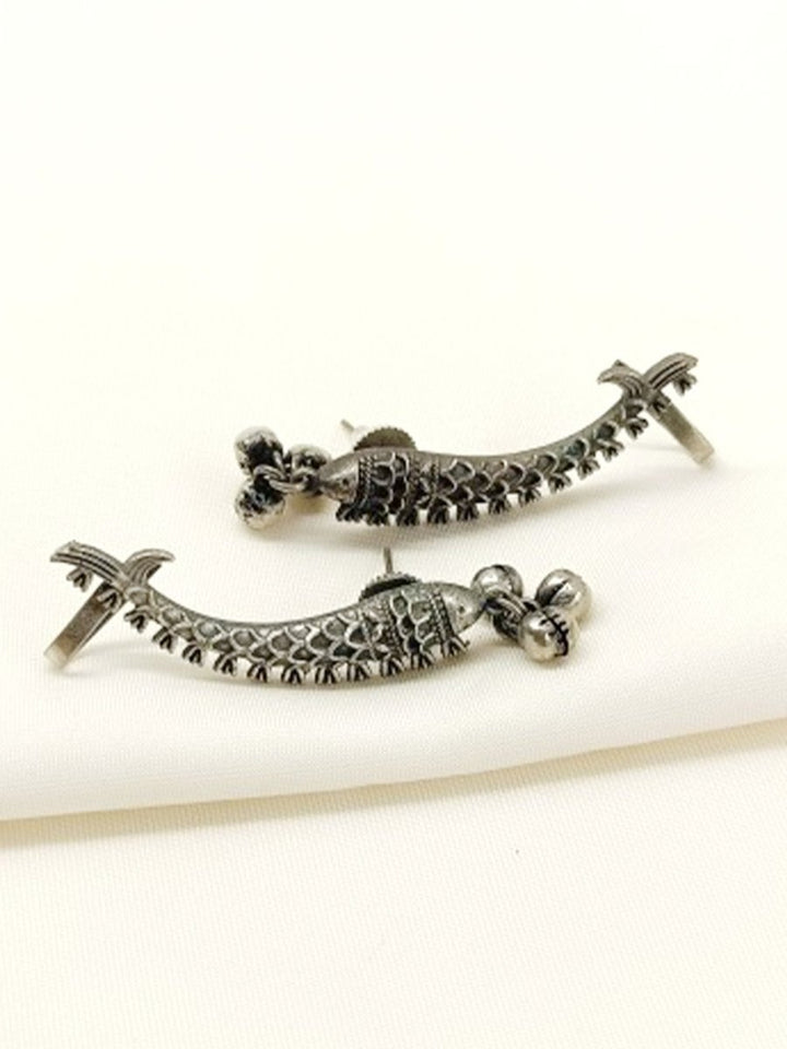 Bhakti Plain Oxidized Earcuffs - House of Sarvati LLC