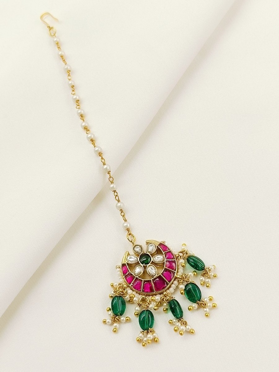 Bhanushri R&G Kundan Teeka - House of Sarvati LLC