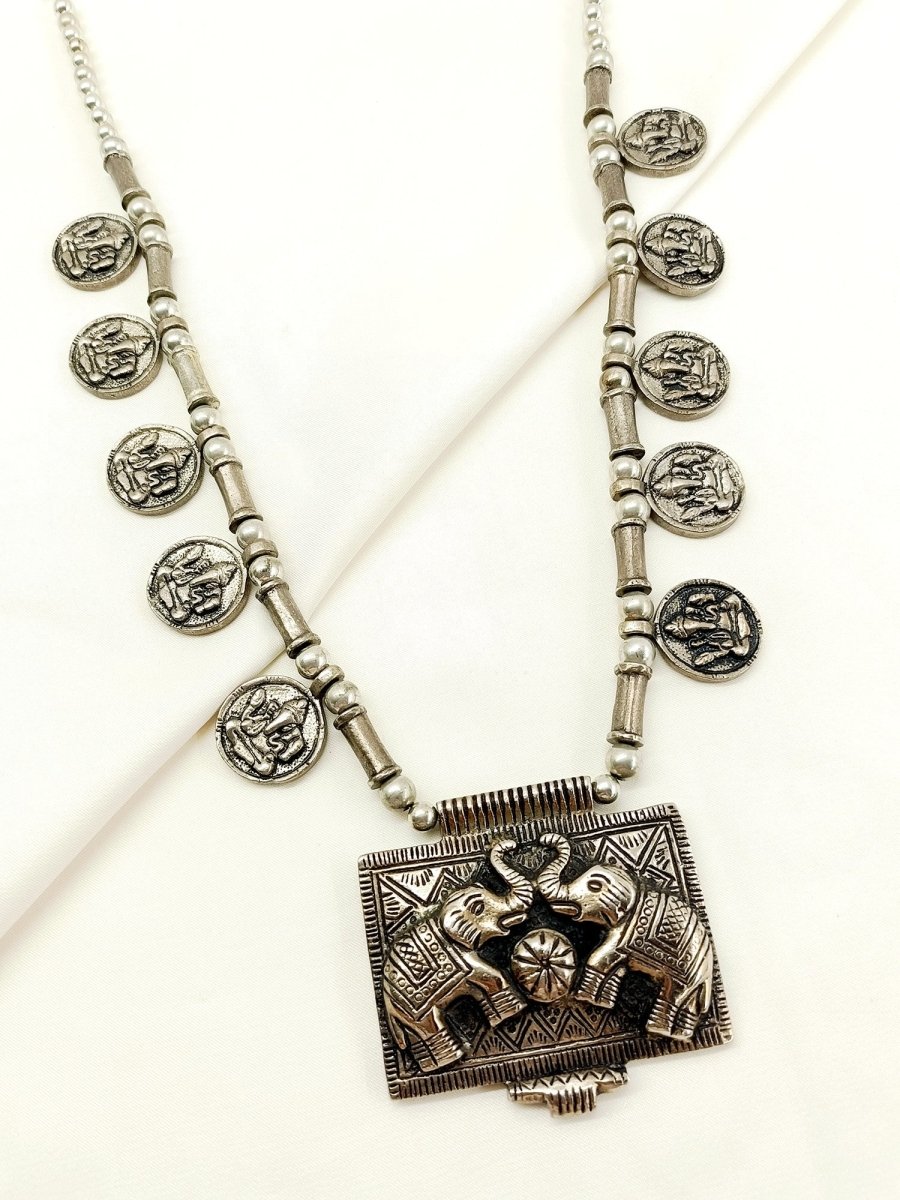Bhumi Oxidized Neckpiece - House of Sarvati LLC