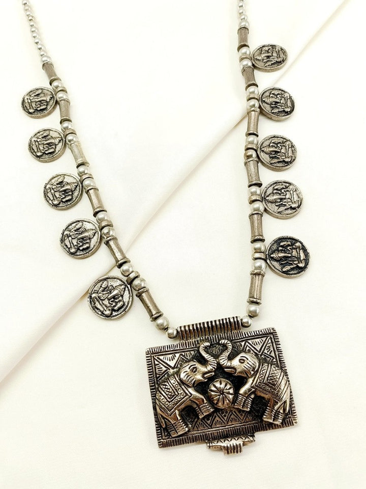 Bhumi Oxidized Neckpiece - House of Sarvati LLC