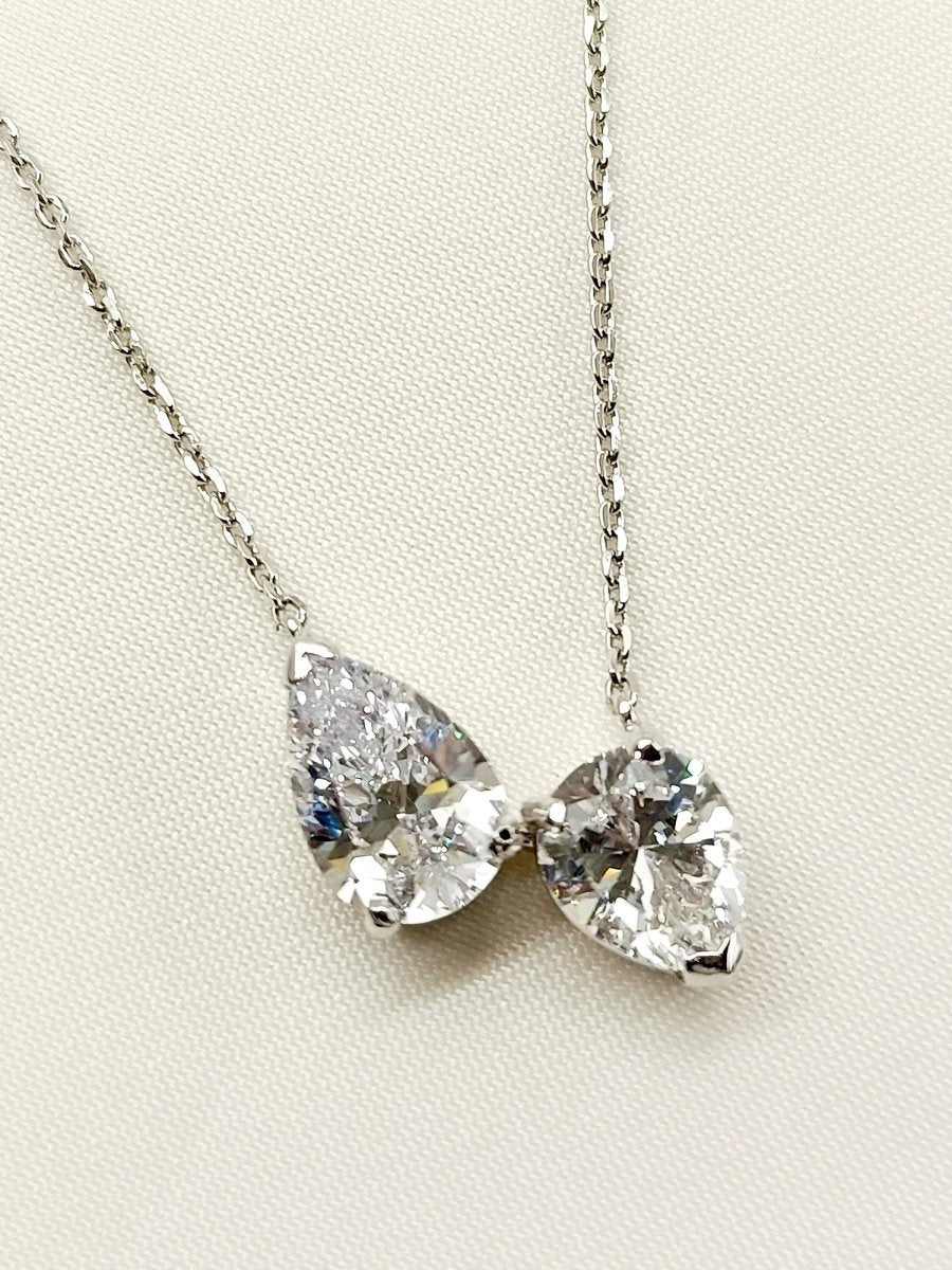 Capucine 92.5 Silver Swarovski Stone Pendal - House of Sarvati LLC