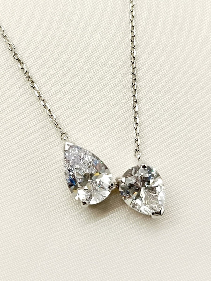 Capucine 92.5 Silver Swarovski Stone Pendal - House of Sarvati LLC