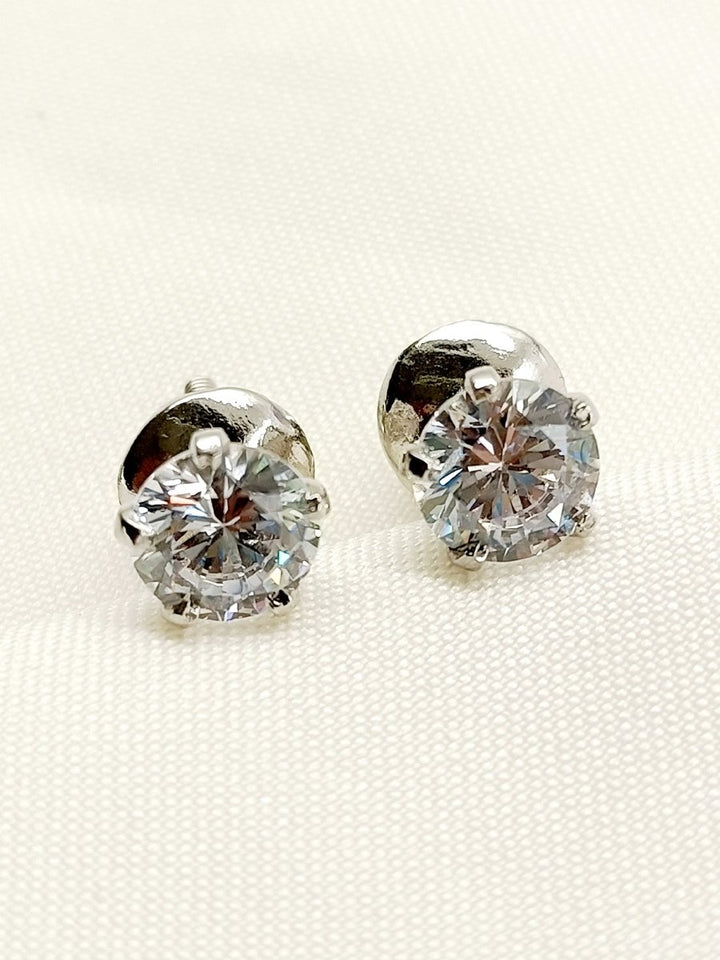 Chloe 92.5 Silver Swarovski Stone Tops - House of Sarvati LLC