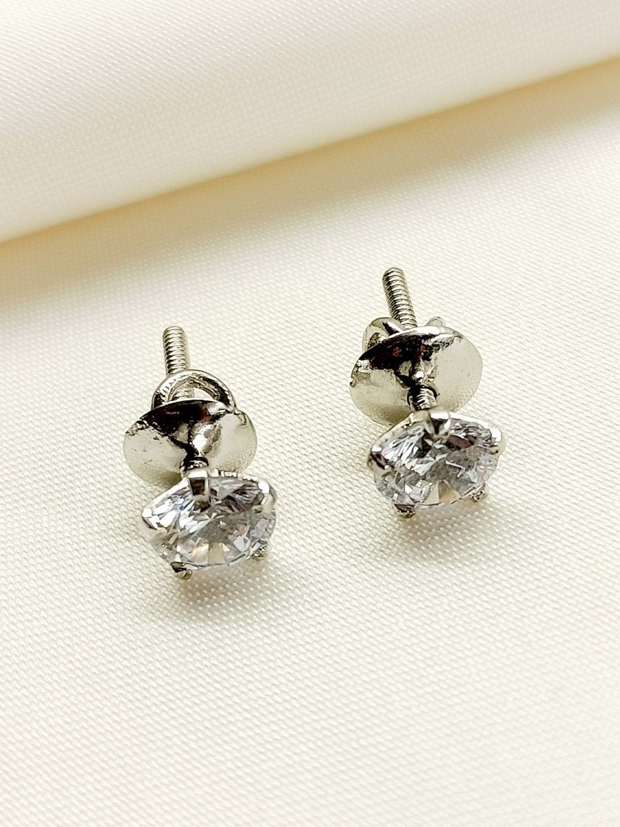 Chloe 92.5 Silver Swarovski Stone Tops - House of Sarvati LLC