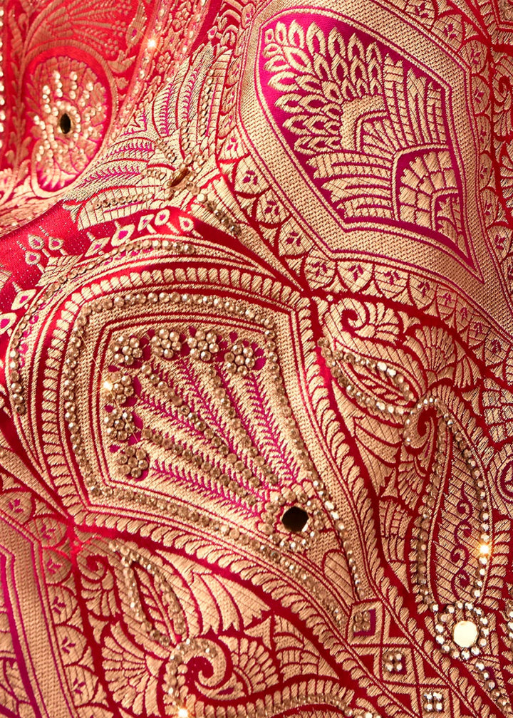 Classic Radiance - Satin Katan Saree (Set of 4) - House of Sarvati LLC