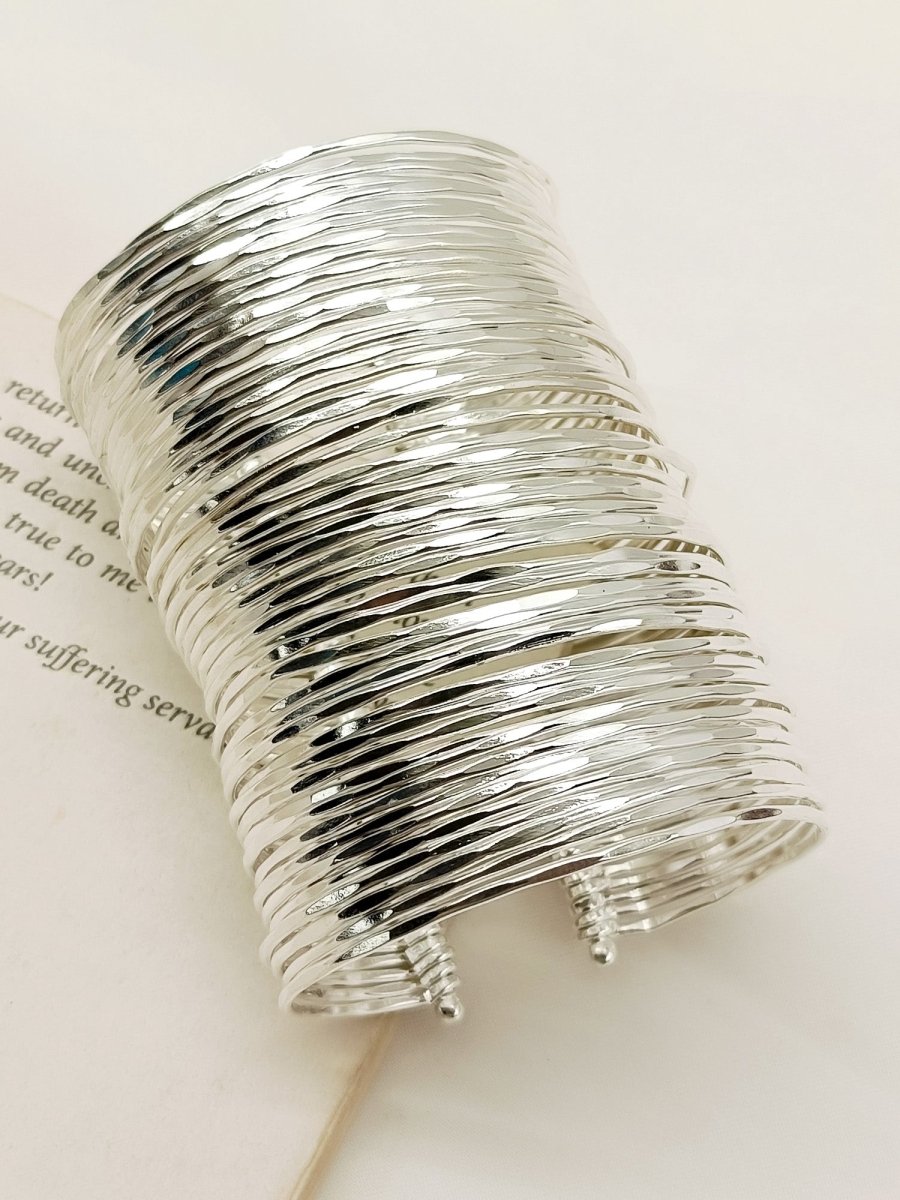 Clementine Silver Western Handcuff - House of Sarvati LLC