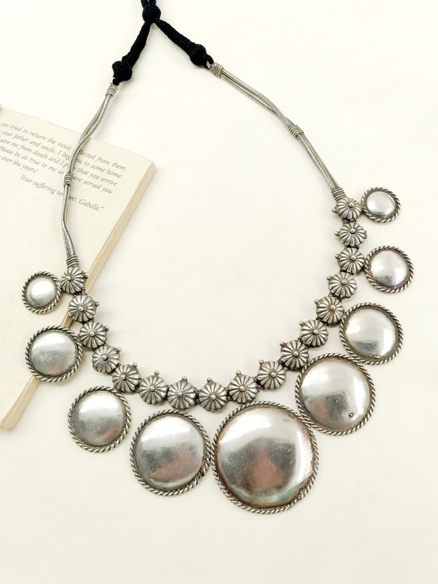 Dakshayani Oxidized Neckpiece - House of Sarvati LLC