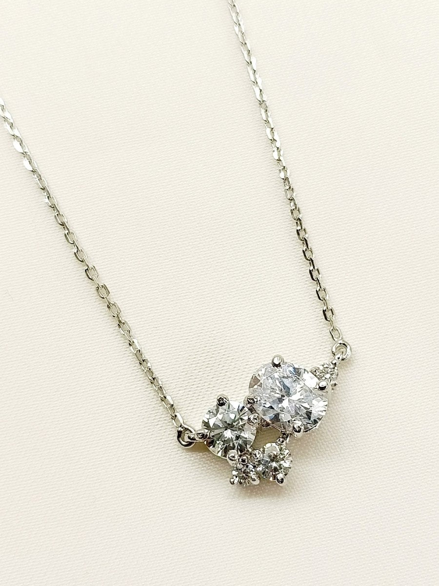 Darshika 92.5 Silver Swarovski Stone Pendal - House of Sarvati LLC