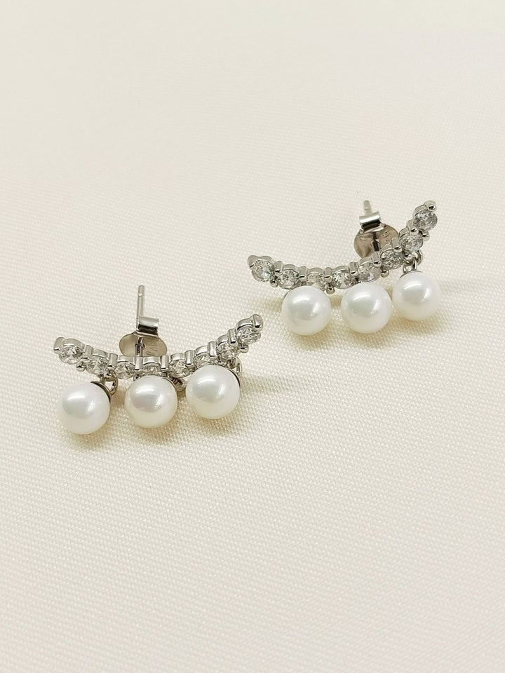 Deaba 92.5 Silver Swarovski Stone Tops - House of Sarvati LLC