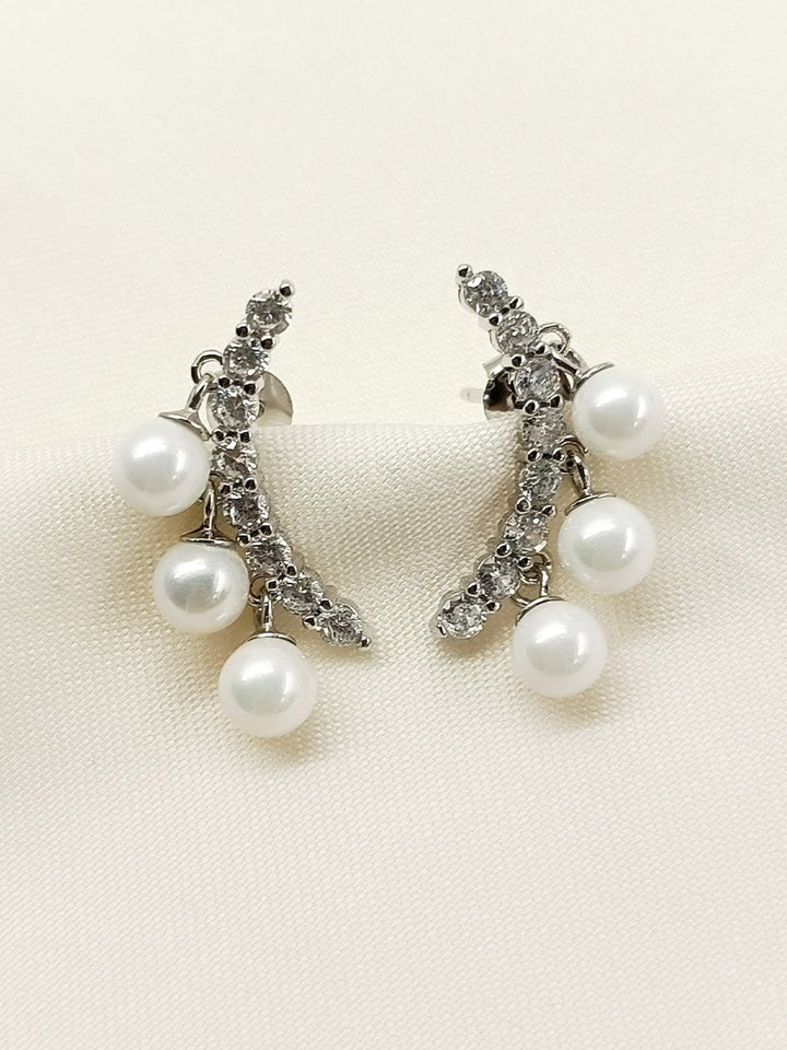 Deaba 92.5 Silver Swarovski Stone Tops - House of Sarvati LLC