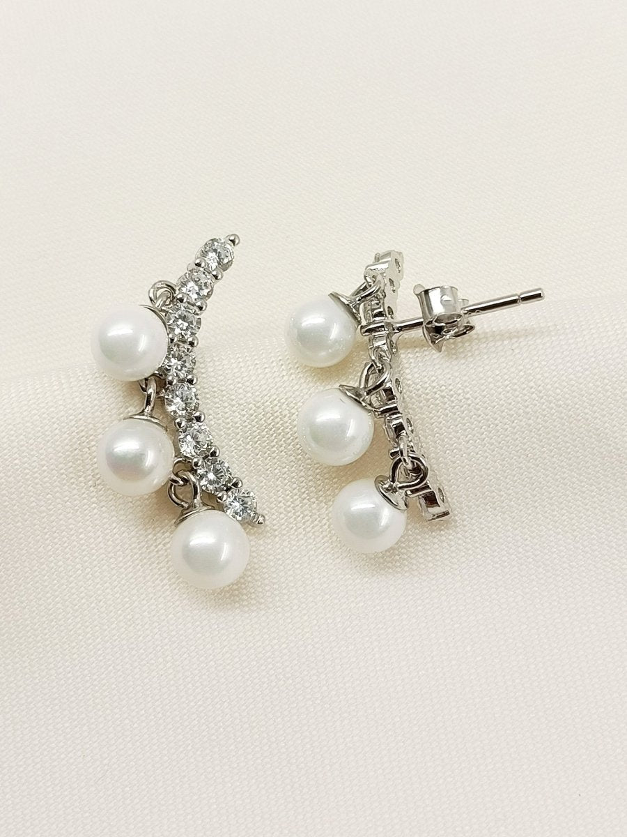 Deaba 92.5 Silver Swarovski Stone Tops - House of Sarvati LLC